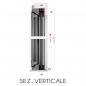 sez verticale - FLES 40mm N.2 ANTE Zanzariera avvolgente LATERALE